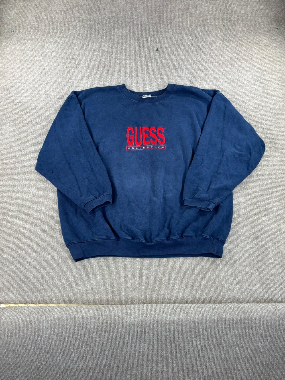 Vintage Guess Jeans Pullover Crewneck Sz XL Navy Sweatshirt Retro USA